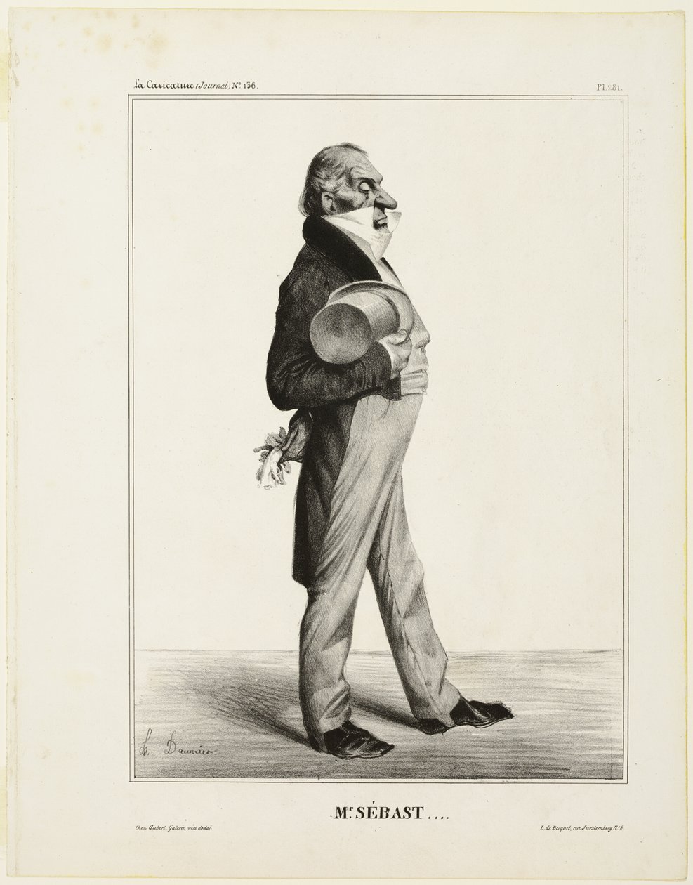 Mr. Sébast ...., planche 281 fra Berømtheder i tegneserier af Honoré Victorin Daumier