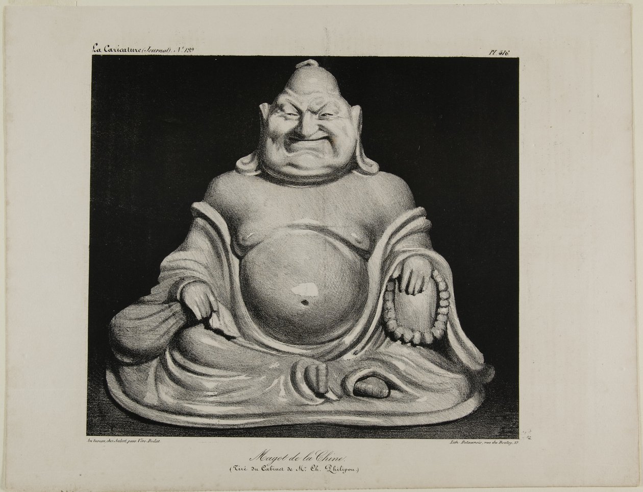 Porcelænsfigur fra Kina (fra Mr. Charles Philipons private samling), plade 416 af Honoré Victorin Daumier