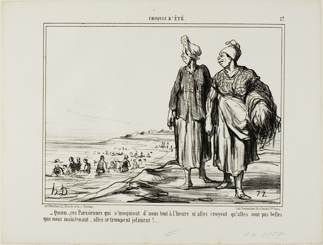 Quien ... de parisiske kvinder, der gør grin med os af Honoré Victorin Daumier