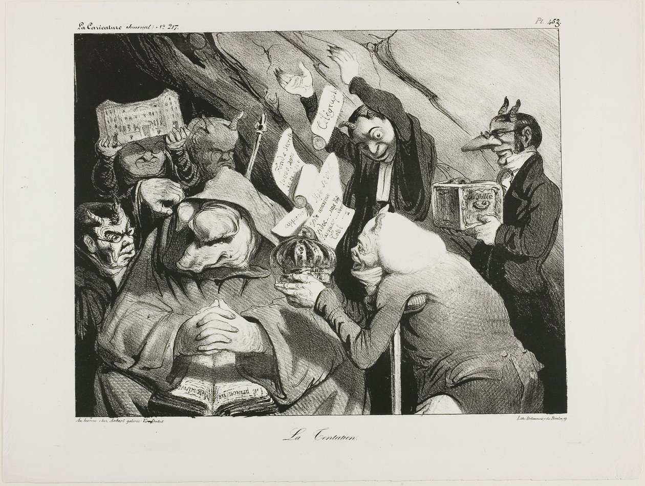 Fristelse, plade 453 af Honoré Victorin Daumier
