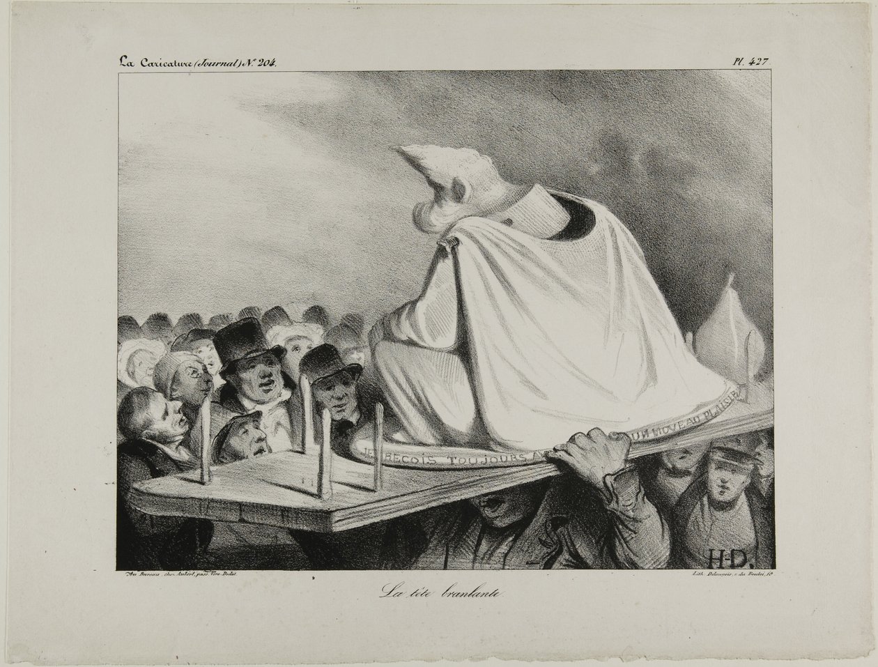 Det løse hoved, plade 427 af Honoré Victorin Daumier