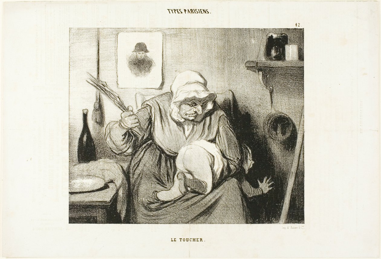 The Touch, plade 42 fra Types Parisiens af Honoré Victorin Daumier