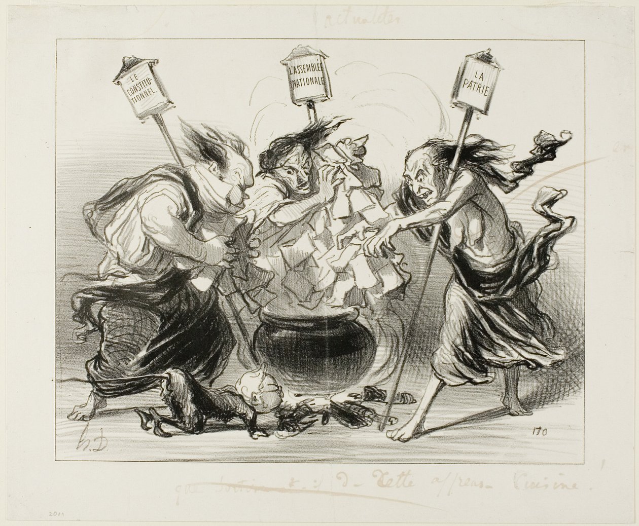 Too Many Cooks Spoil the Broth, plade 129 fra Actualités af Honoré Victorin Daumier
