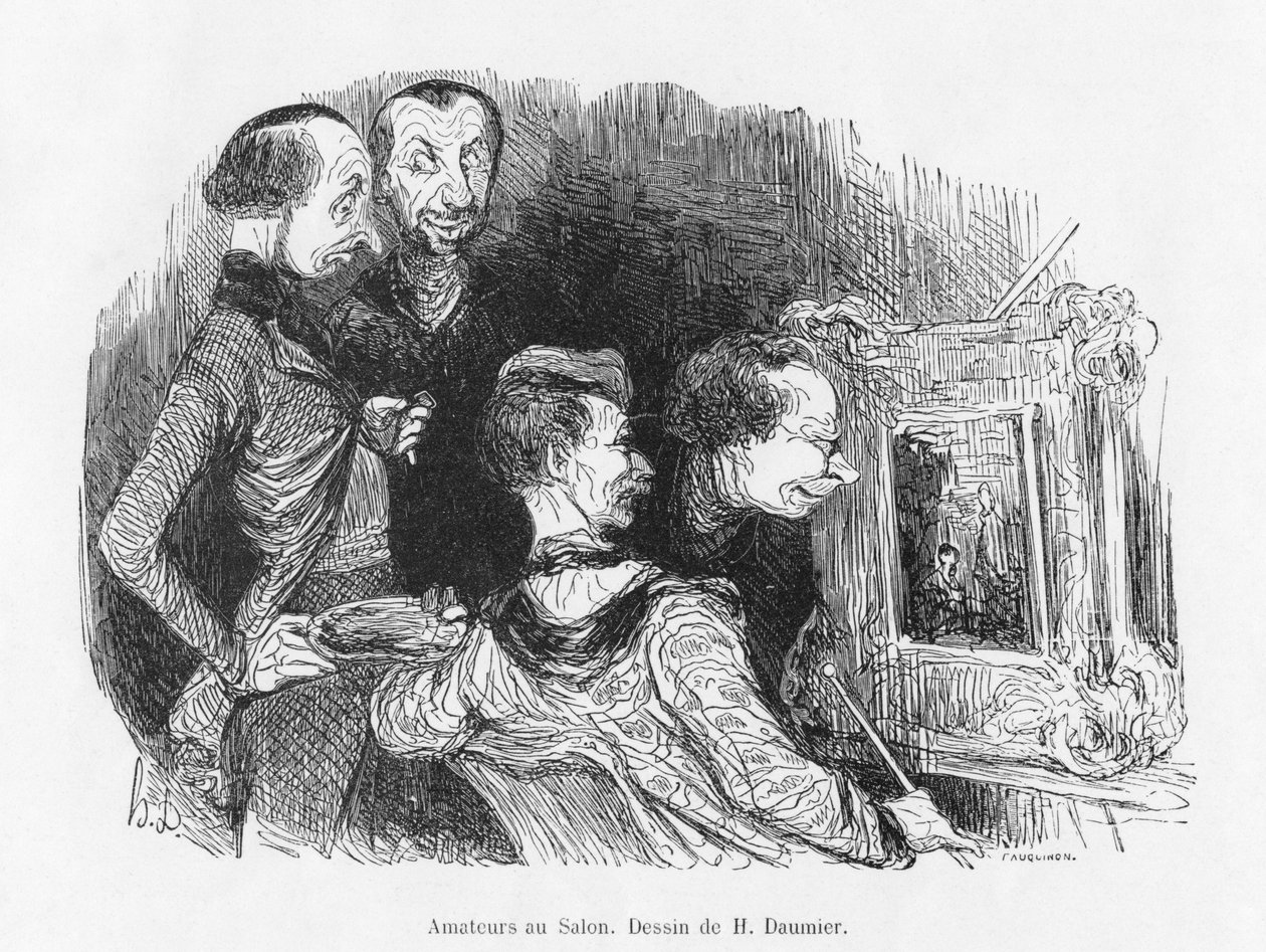 Amatører i salonen af Honoré Daumier