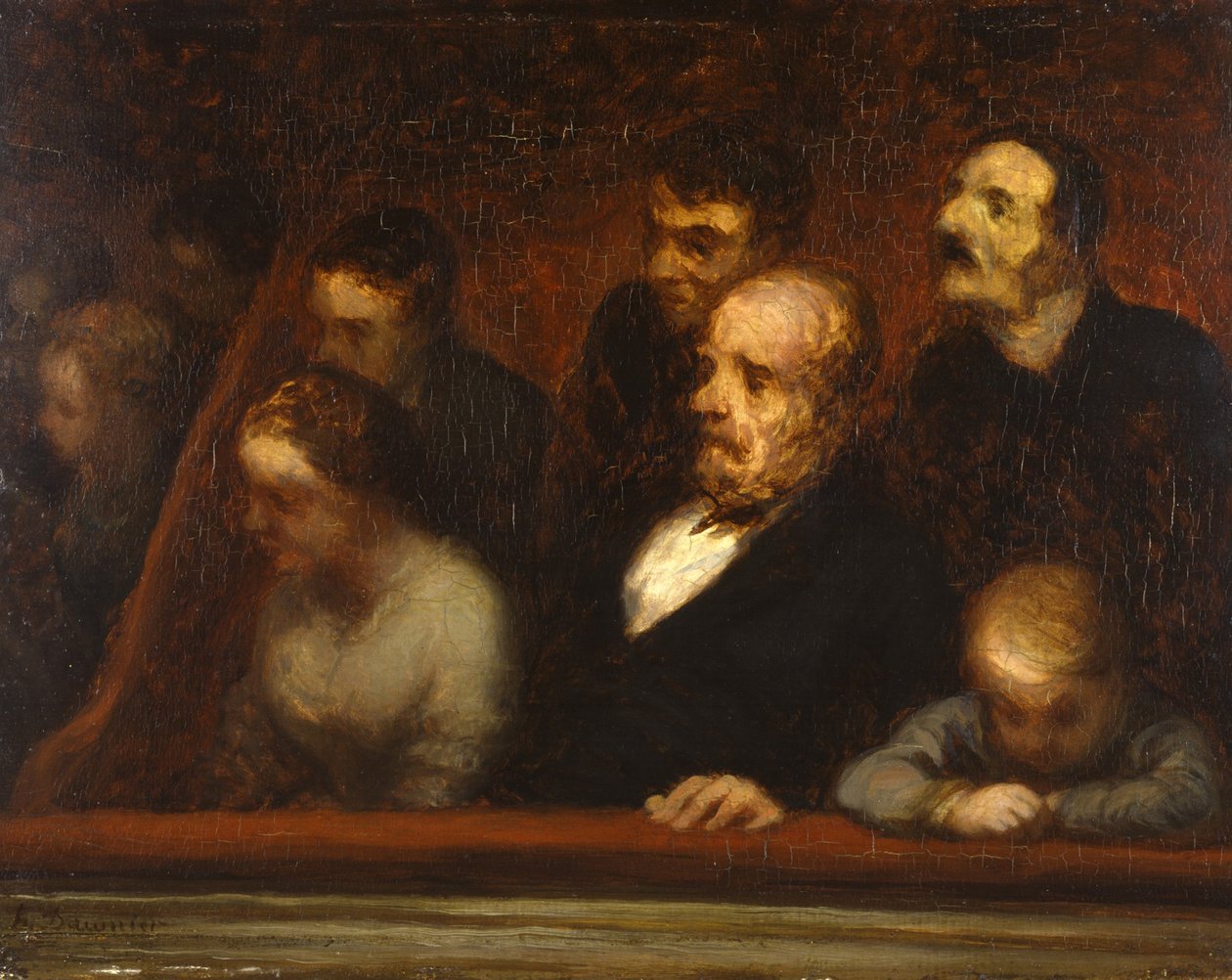 The Loge, ca. 1857 af Honoré Daumier