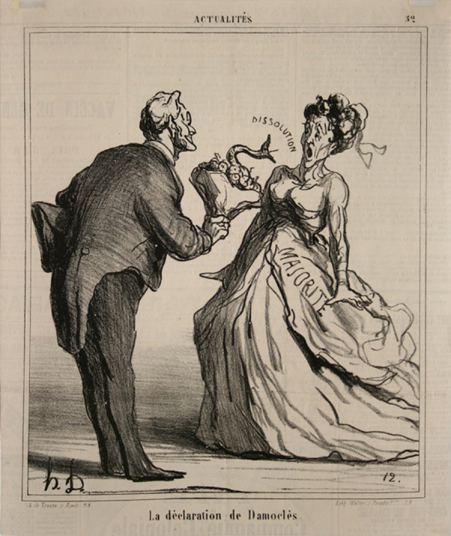 Deklarationen fra Damocles af Honoré Daumier