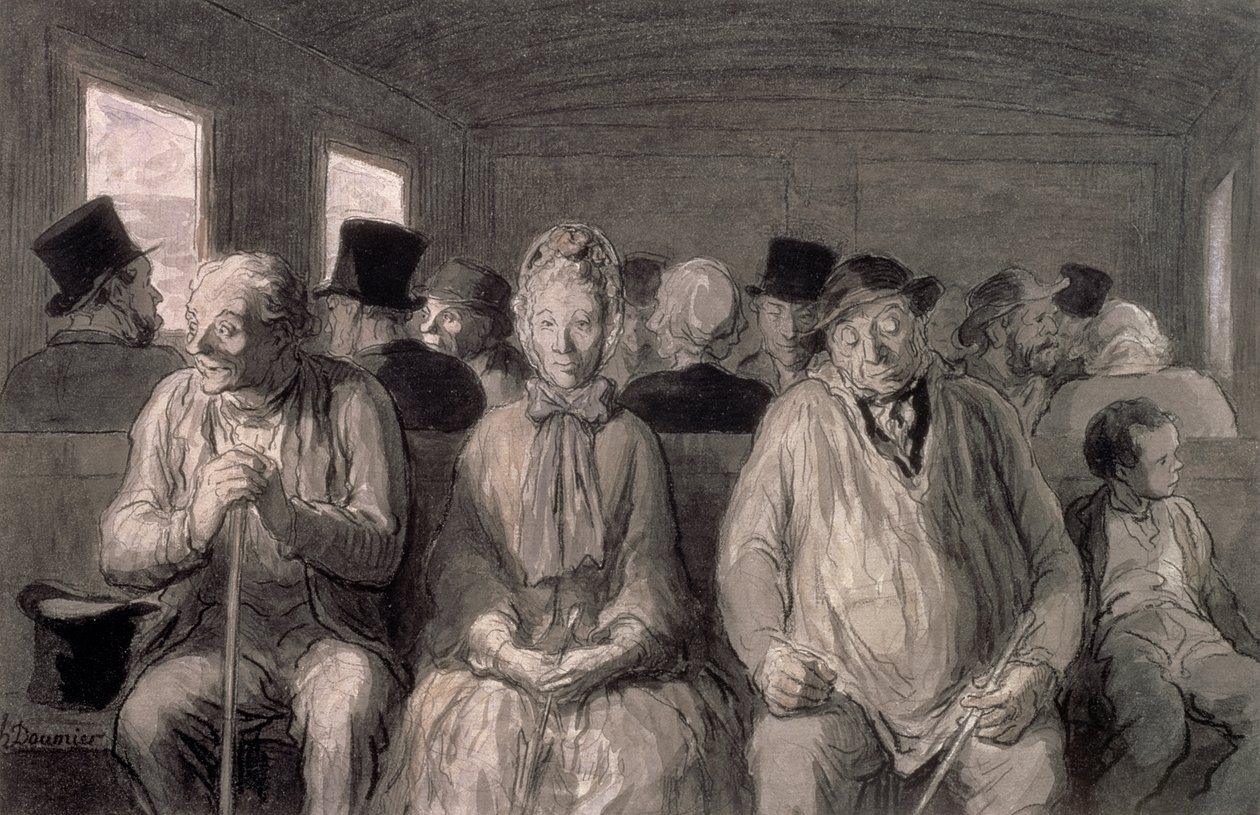 Vogn på tredje klasse af Honoré Daumier