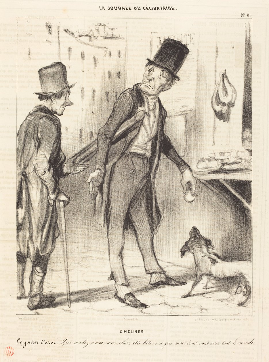 Klokken 2 - Azors mellemmåltid af Honoré Daumier