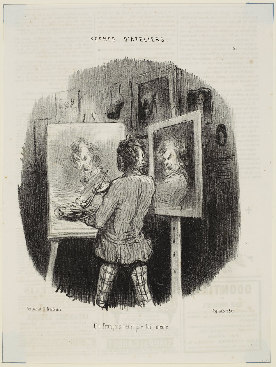 En franskmand portrætteret af sig selv af Honoré Daumier