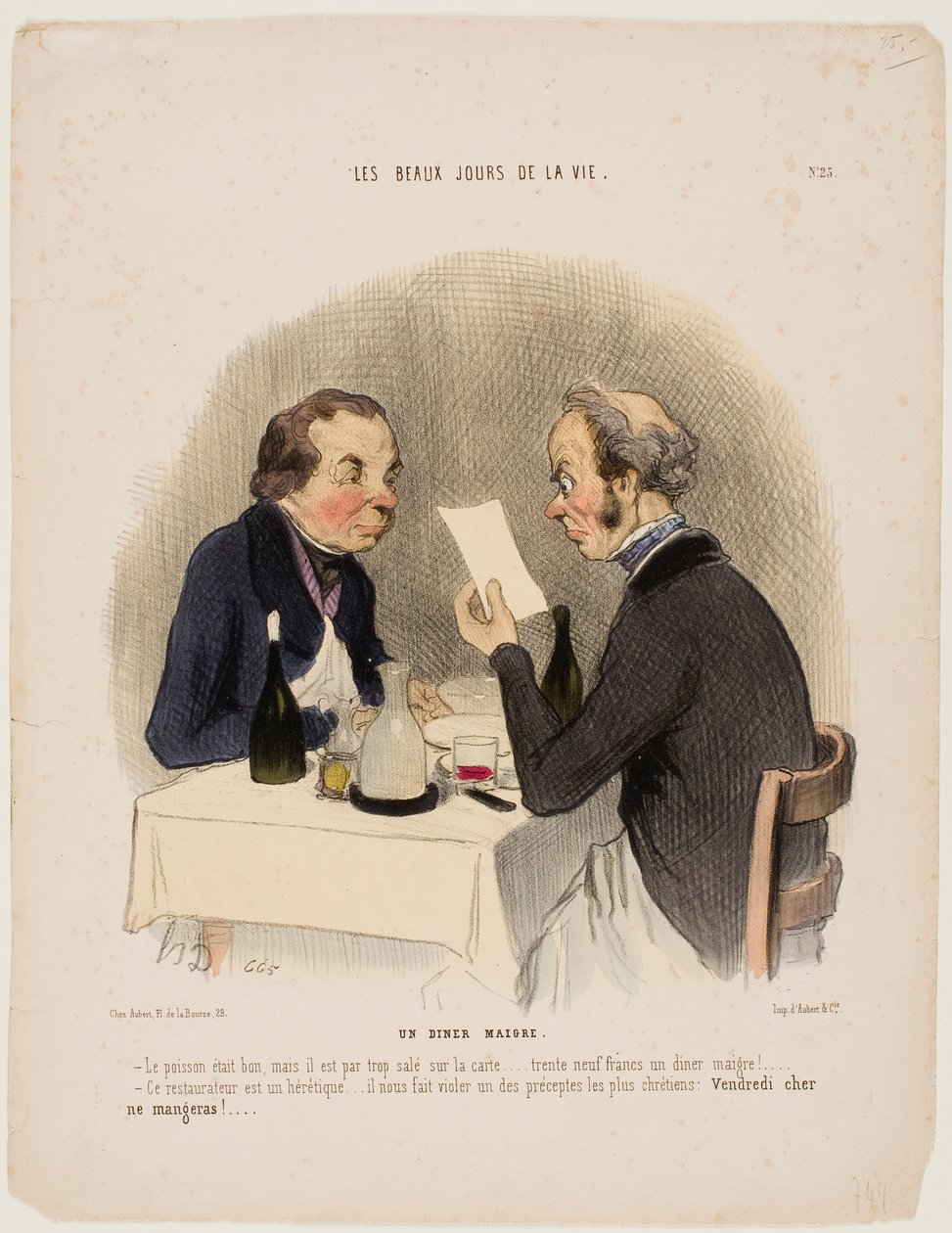 Et let måltid af Honoré Daumier
