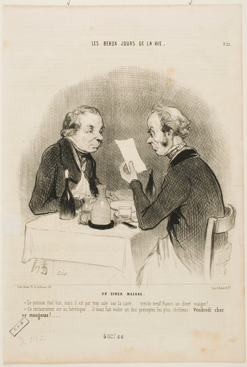 Et let måltid af Honoré Daumier
