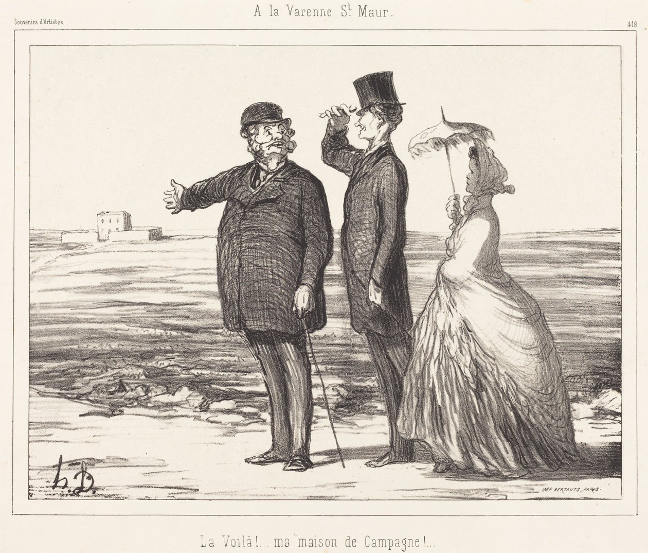 I Varenne-Saint-Maur af Honoré Daumier