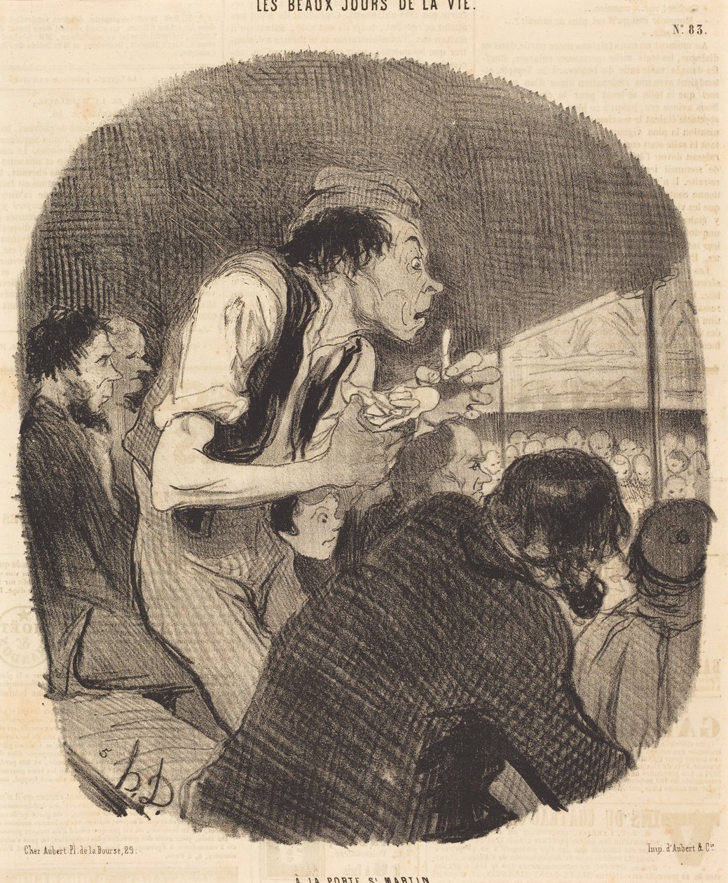 Ved Porte Saint-Martin af Honoré Daumier
