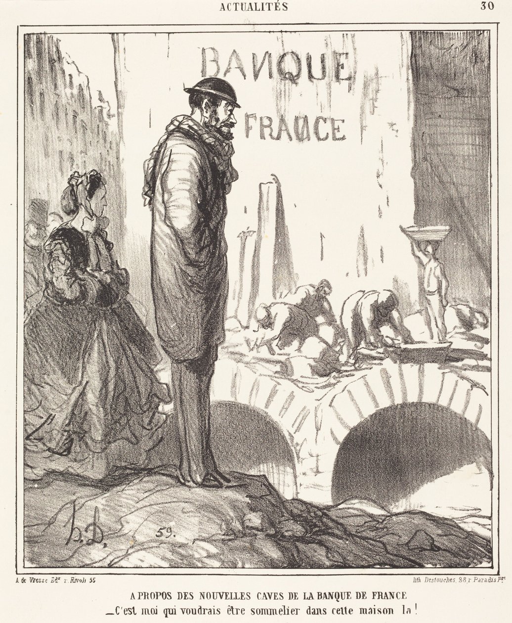 Om ... kældrene i Banque de France af Honoré Daumier