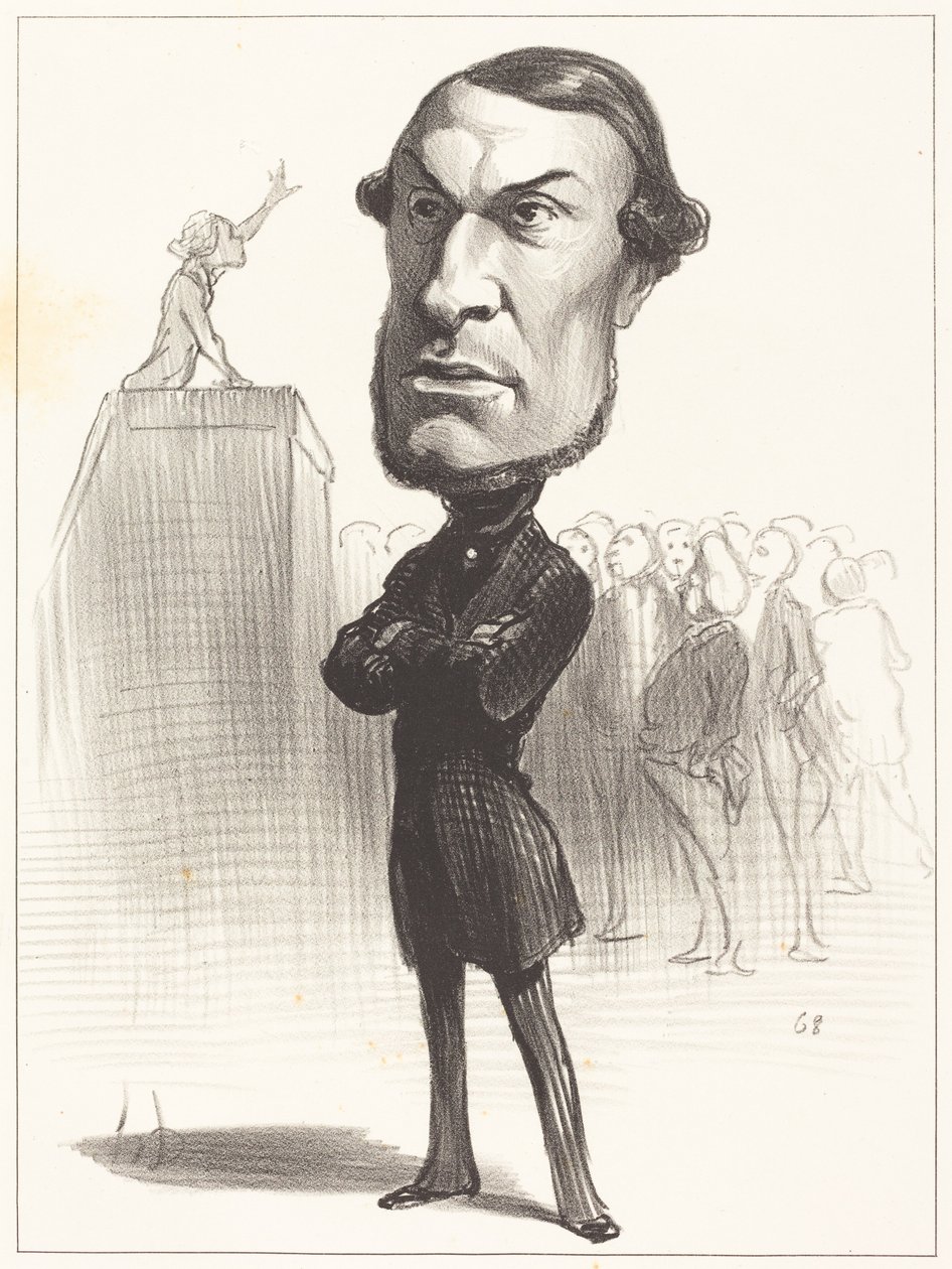 Achille Fould af Honoré Daumier