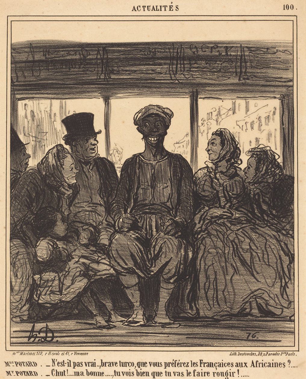 Aktualiteter: fru Potard - Er det ikke sandt, tapre Turco... af Honoré Daumier
