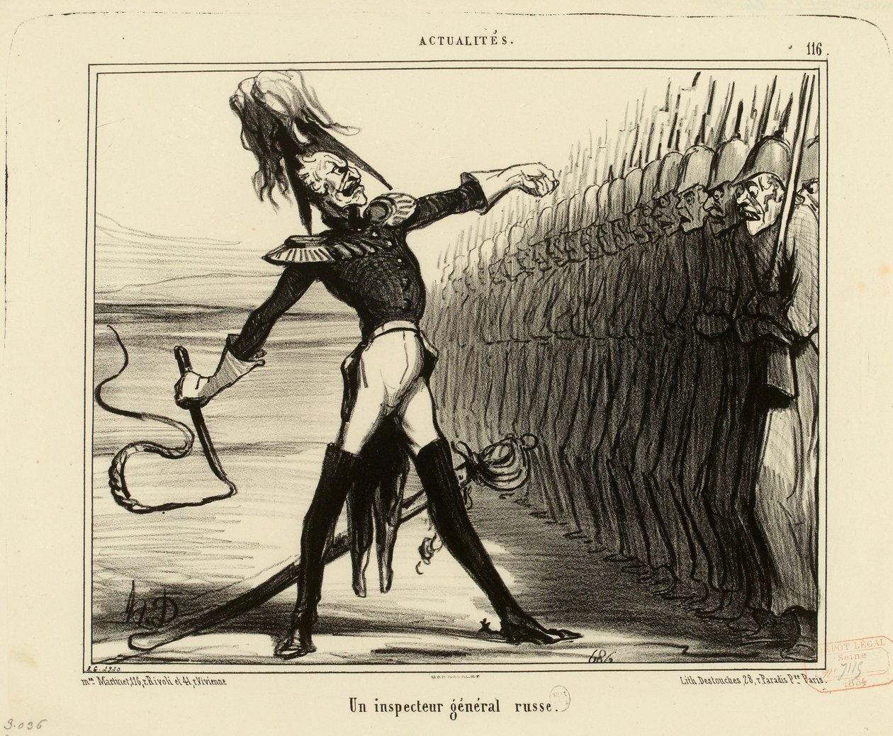 Aktualiteter nr. 116: En russisk generalinspektør af Honoré Daumier