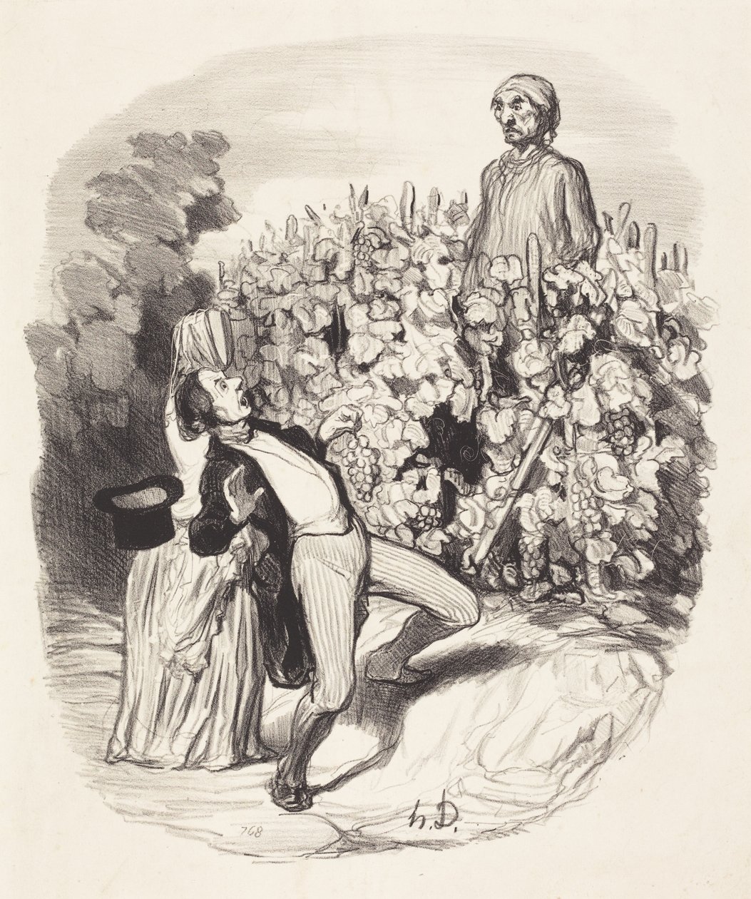 Åh! For pokker, jeg tror, vi er i knibe! af Honoré Daumier