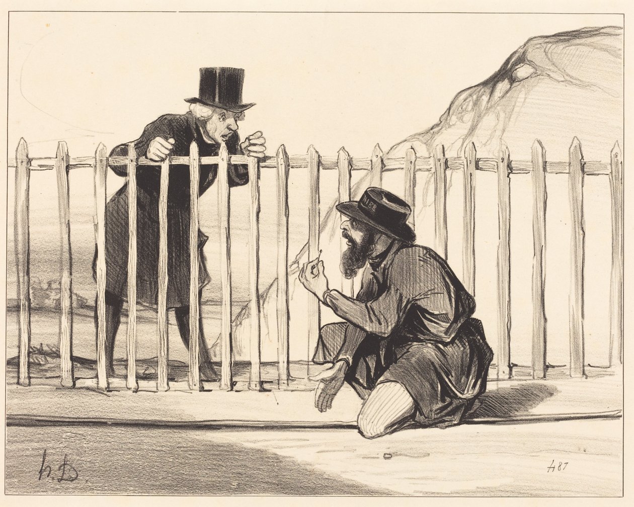 Åh, tja... konvojen... kan prise sig lykkelig for at undslippe det... af Honoré Daumier