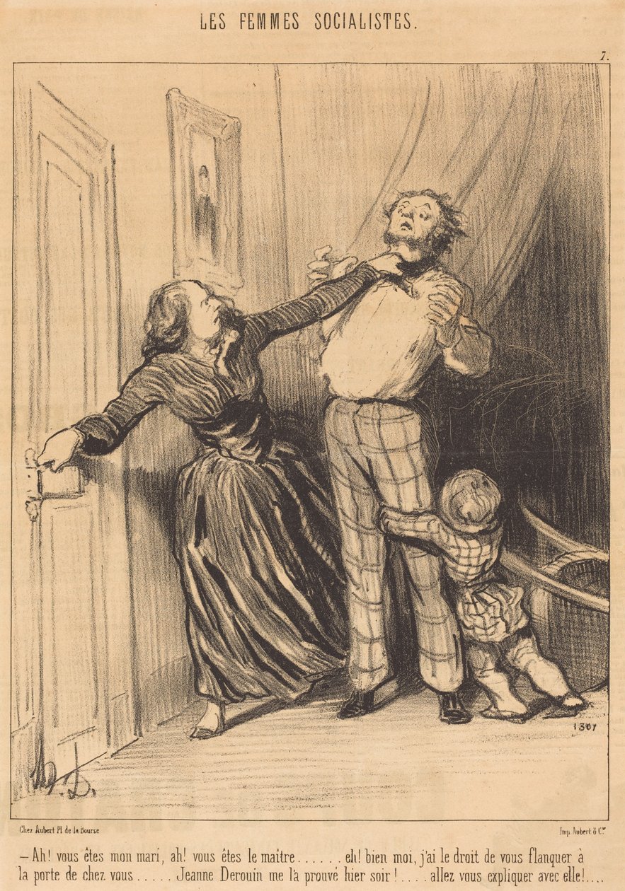 Ak! De er min mand, ak! De er herren... af Honoré Daumier