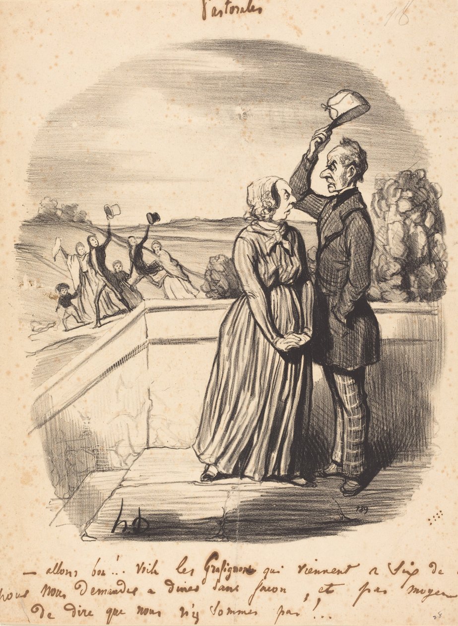 Nå, så er det nu... her kommer de små klatter... af Honoré Daumier
