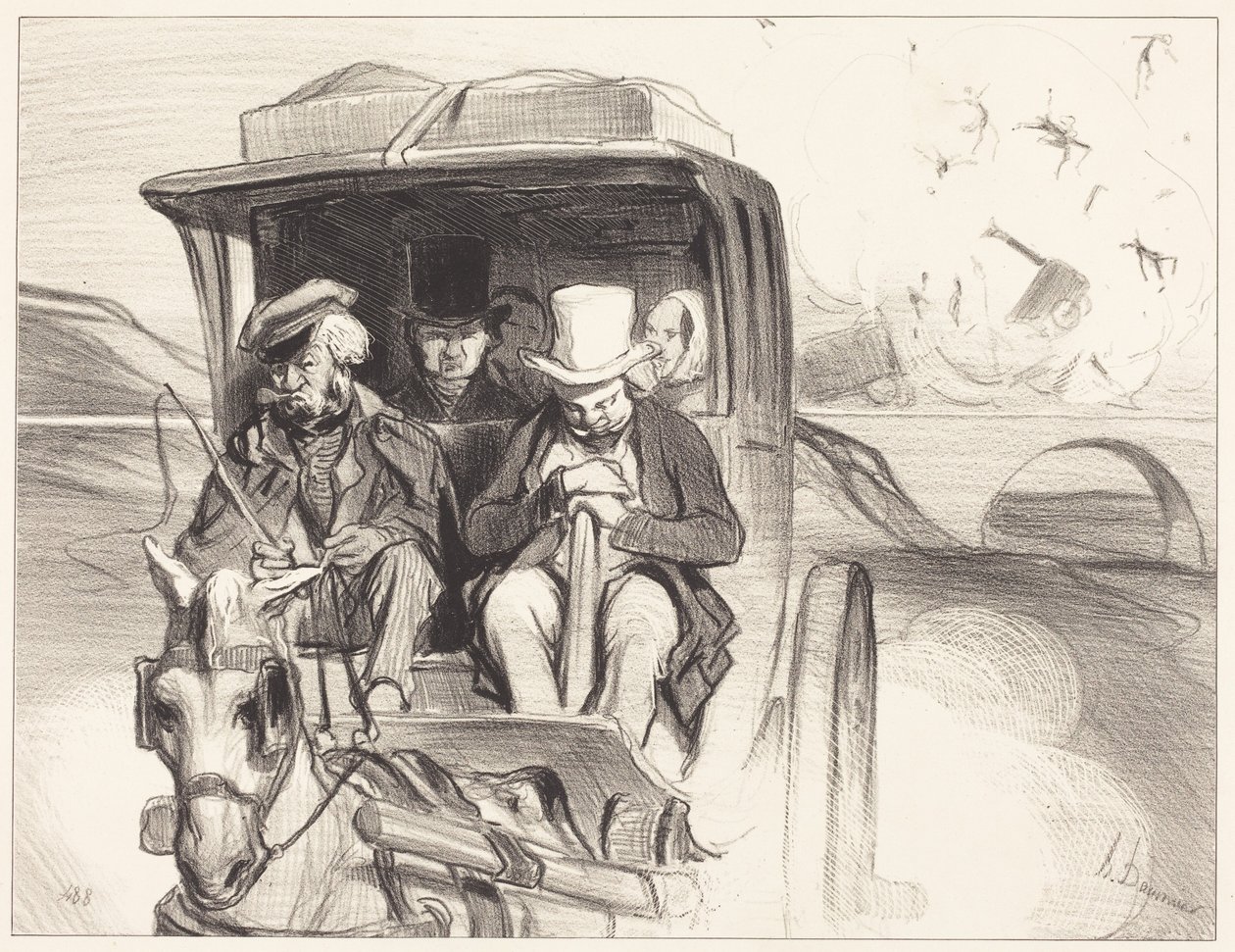 Kom nu ... for pokker, kusk ... af Honoré Daumier
