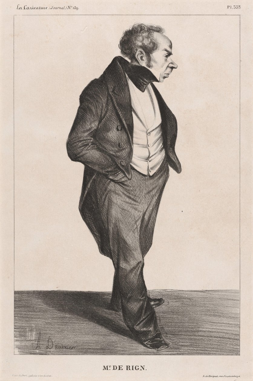 Admiral de Rigny af Honoré Daumier