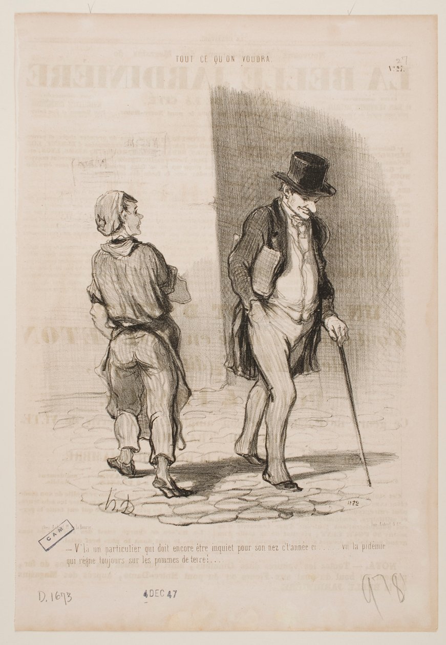 Endnu en, der i år må bekymre sig om sin næse... af Honoré Daumier