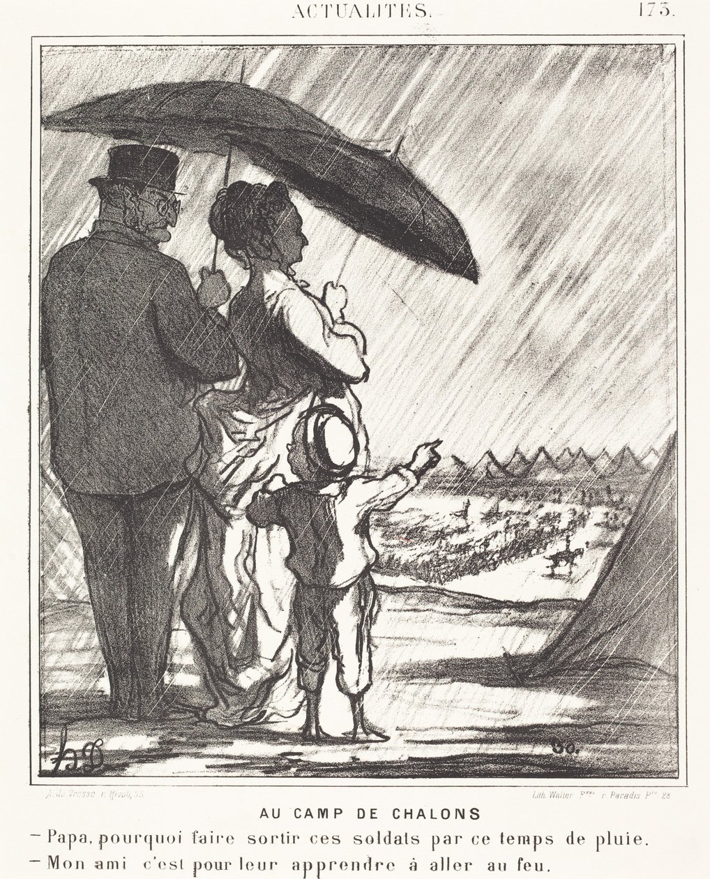 I lejren ved Châlons af Honoré Daumier