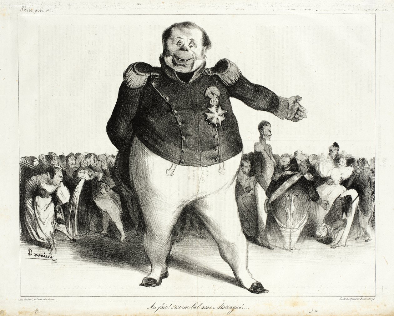 Sandelig! Det er et ret fornemt bal! af Honoré Daumier