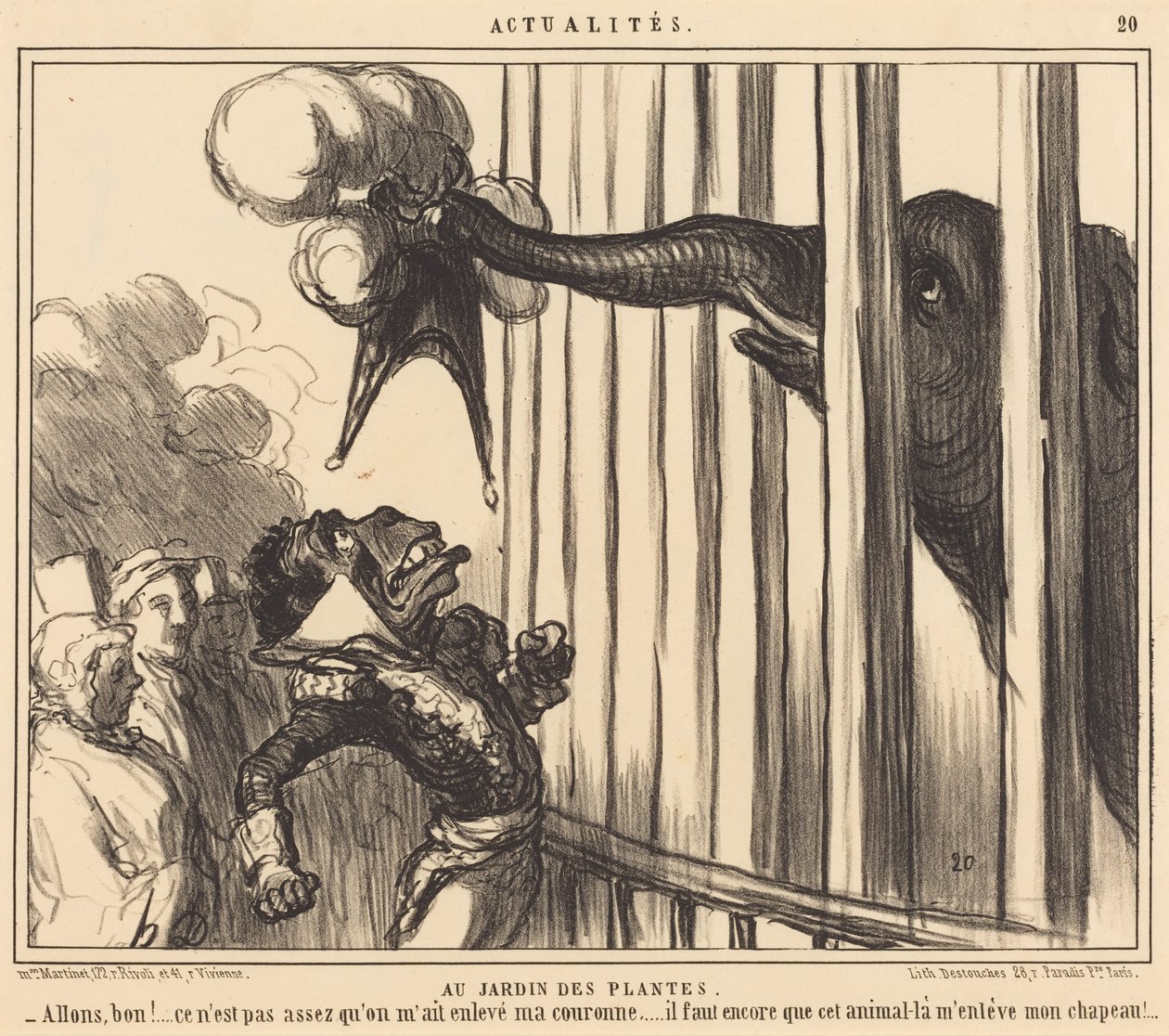I Jardin des Plantes af Honoré Daumier