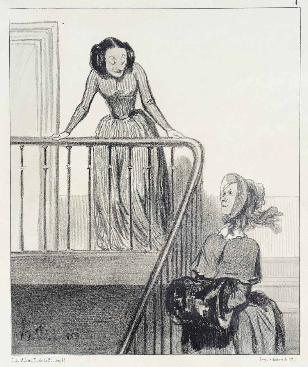 Farvel, Ofelia!... af Honoré Daumier