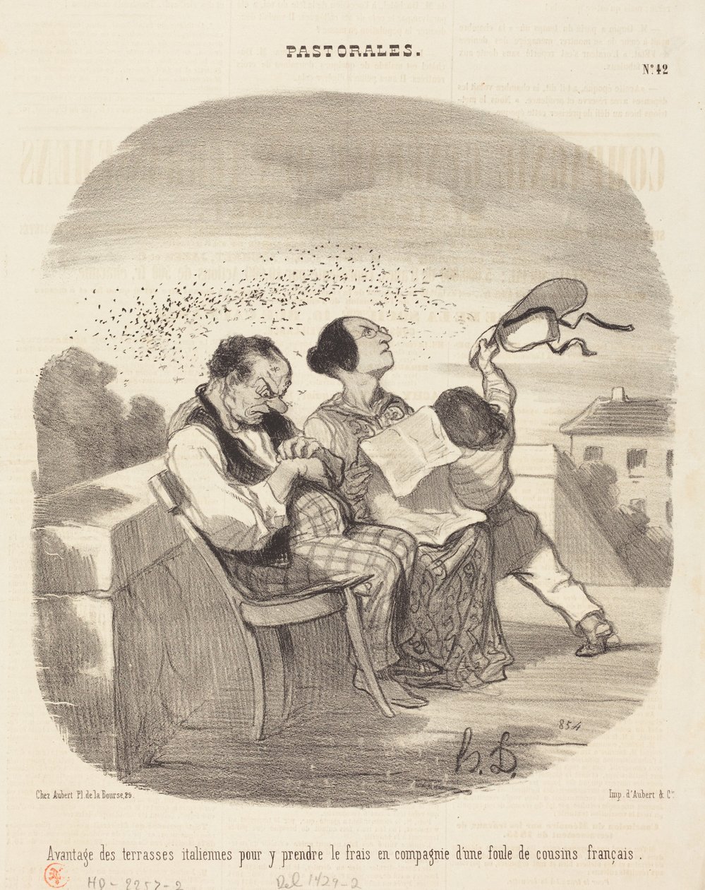 Fordele ved italienske terrasser... af Honoré Daumier
