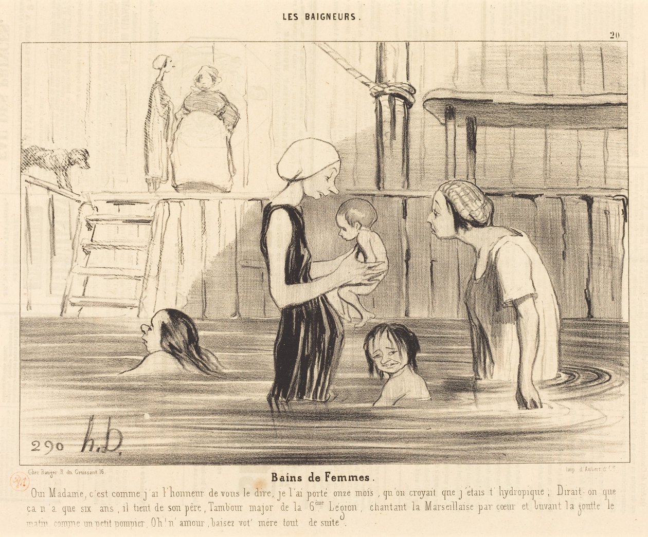 Kvindebade af Honoré Daumier