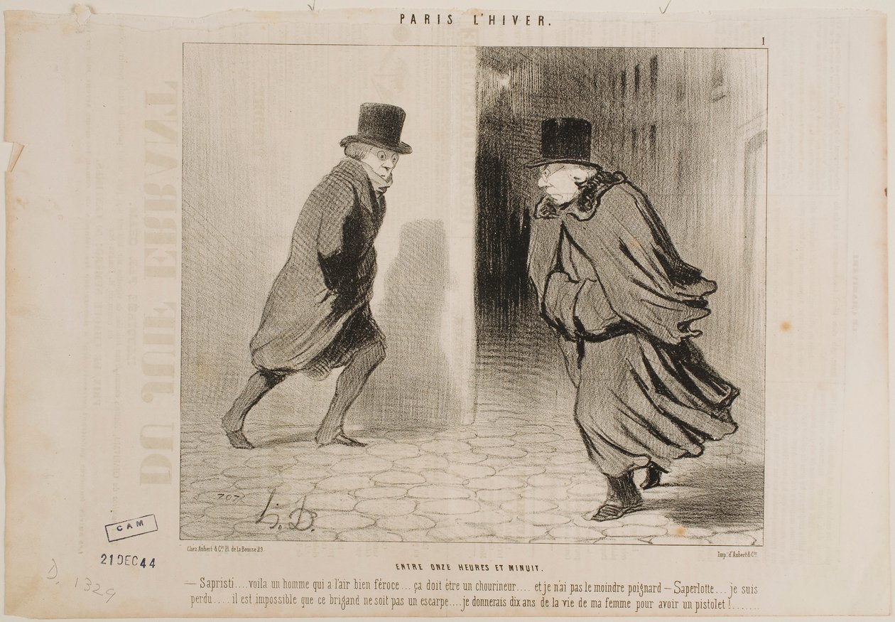 Mellem klokken 11 og midnat af Honoré Daumier