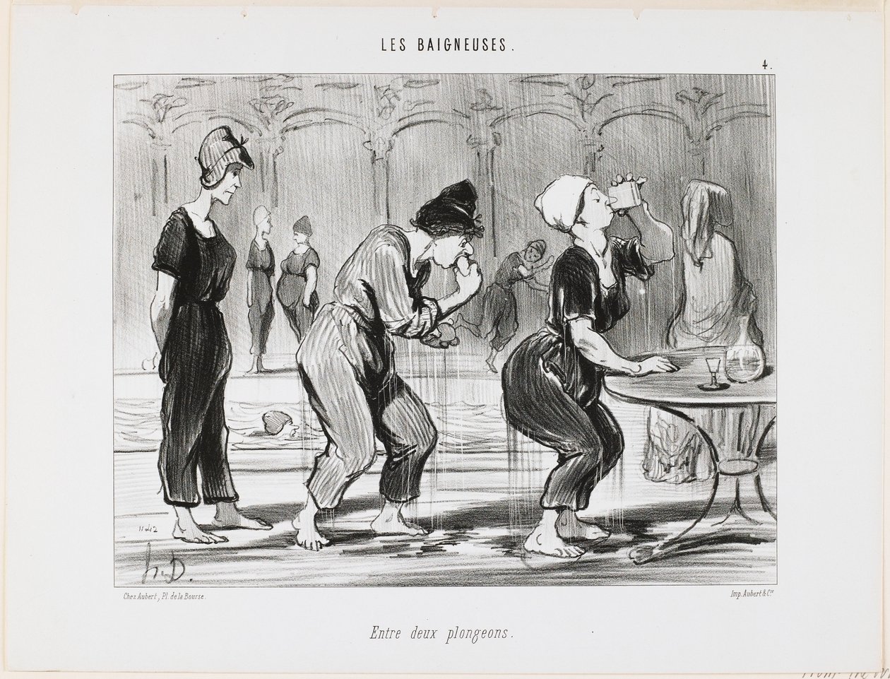 Mellem to bade af Honoré Daumier