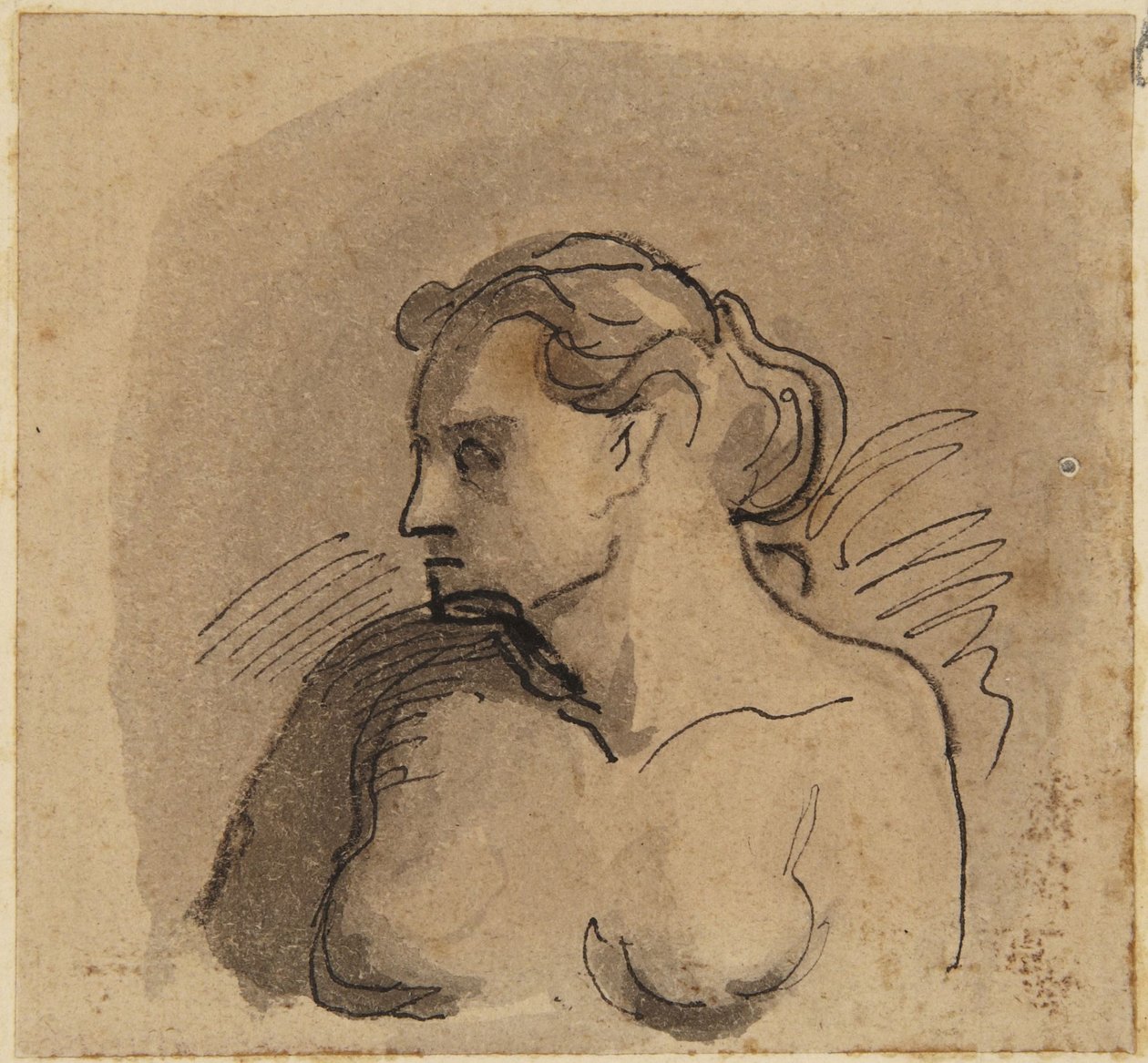 Buste af en kvinde af Honoré Daumier