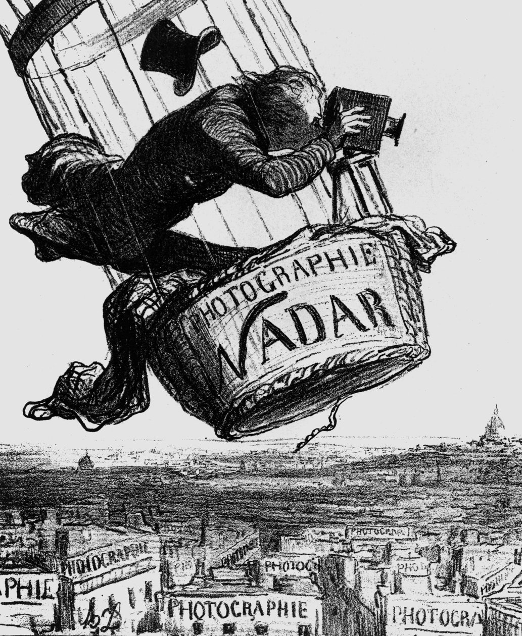 Karikatur af Gaspard-Felix Tournachon, alias Nadar (1820-1910) 1862 (gravering) af Honoré Daumier