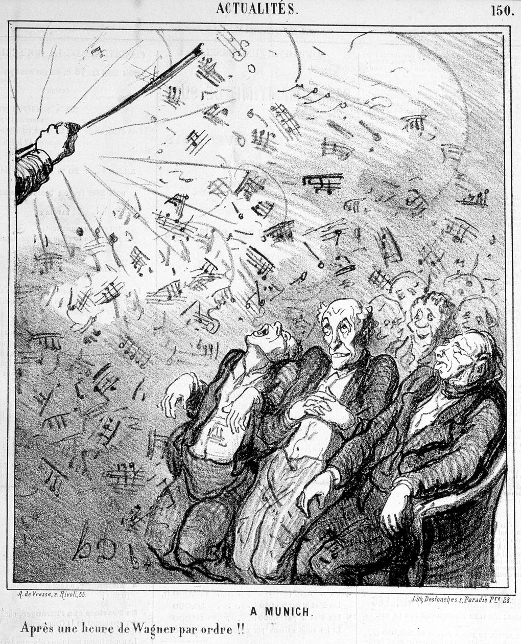 Tegnefilm om Wagners musik - af Honoré Daumier af Honoré Daumier