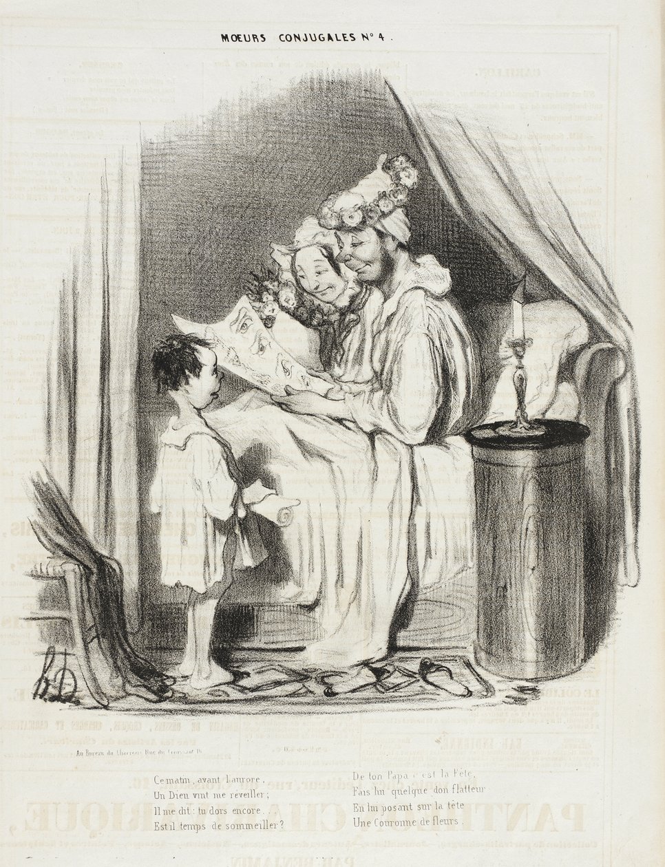 I morges, før daggry, kom en Gud for at vække mig... af Honoré Daumier