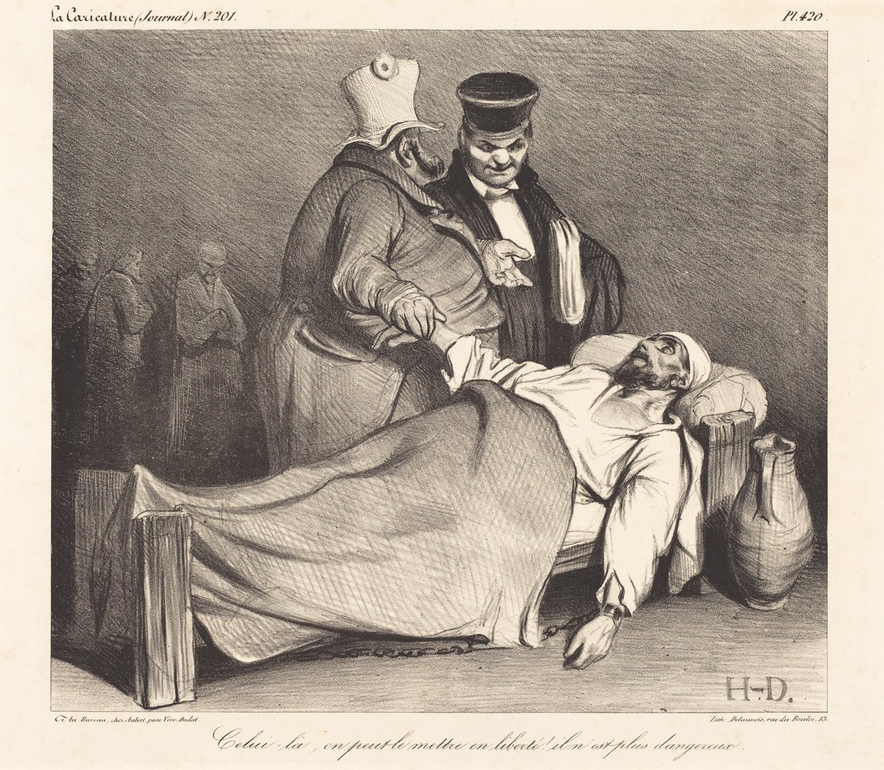 Ham kan vi sætte fri! Han er ikke længere farlig! af Honoré Daumier