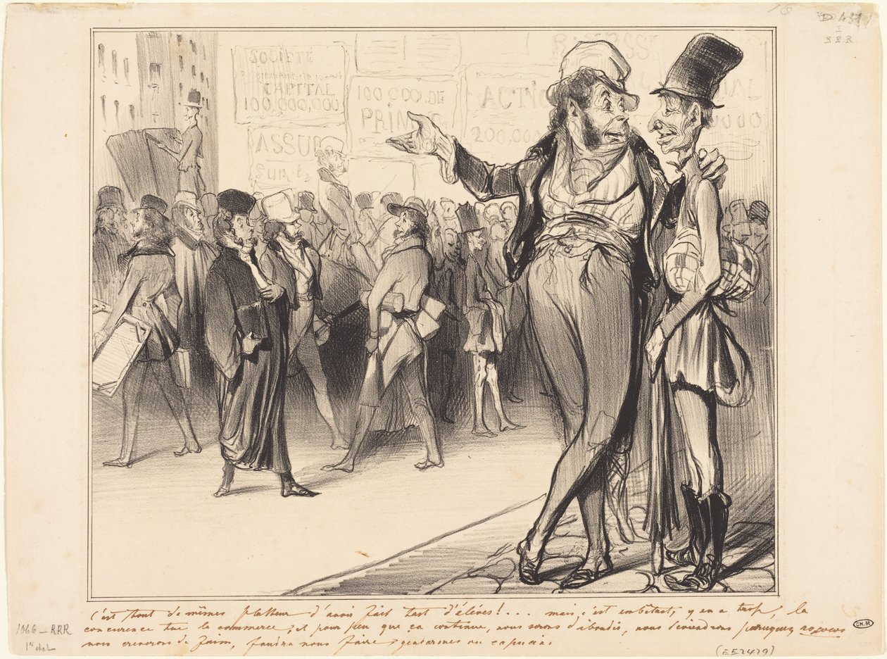 Det er dog smigrende at have haft så mange elever!... af Honoré Daumier