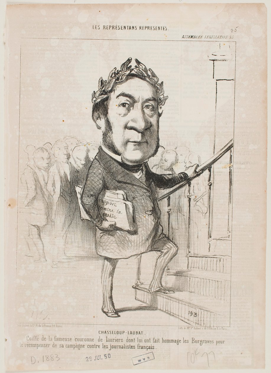 Chasseloup-Laubat af Honoré Daumier