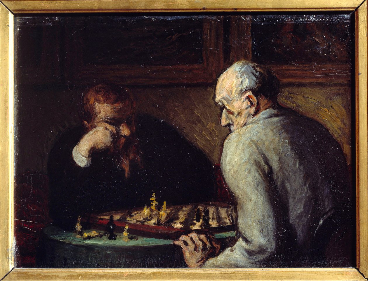 Skakspillere af Honore Daumier (1808-1879) 1800-tallet af Honoré Daumier