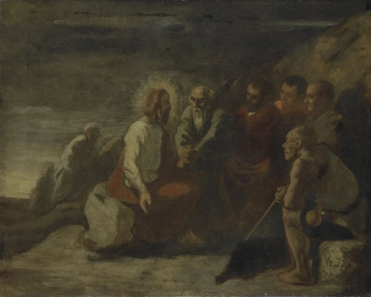 Kristus og hans disciple af Honore Daumier