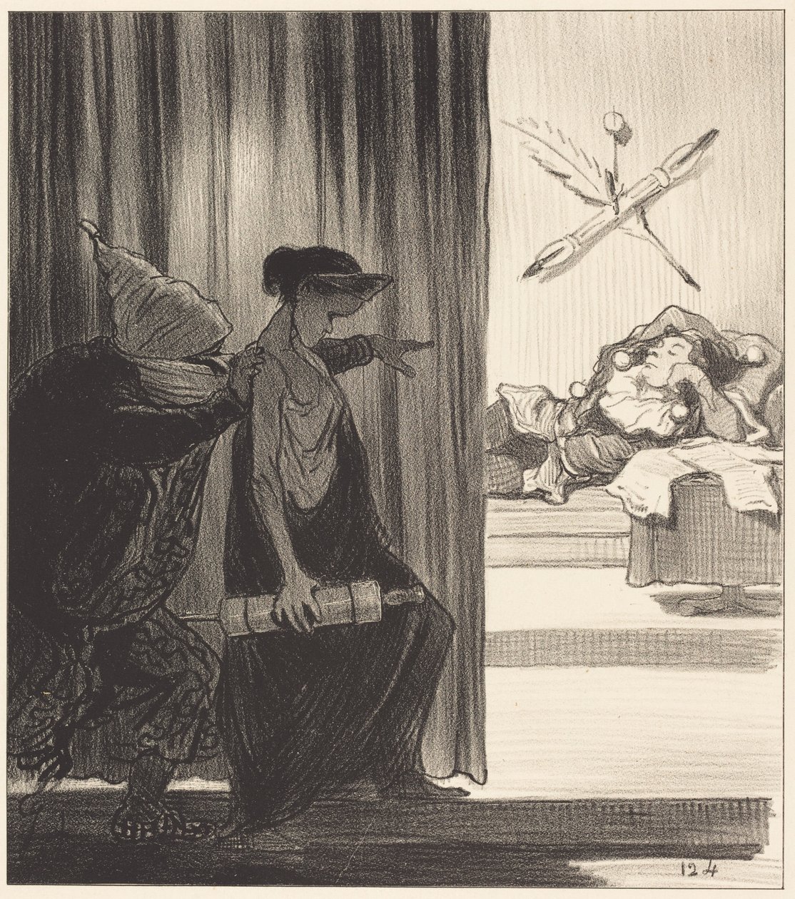 Clytemnestra skubbet af mimi Véron... af Honoré Daumier