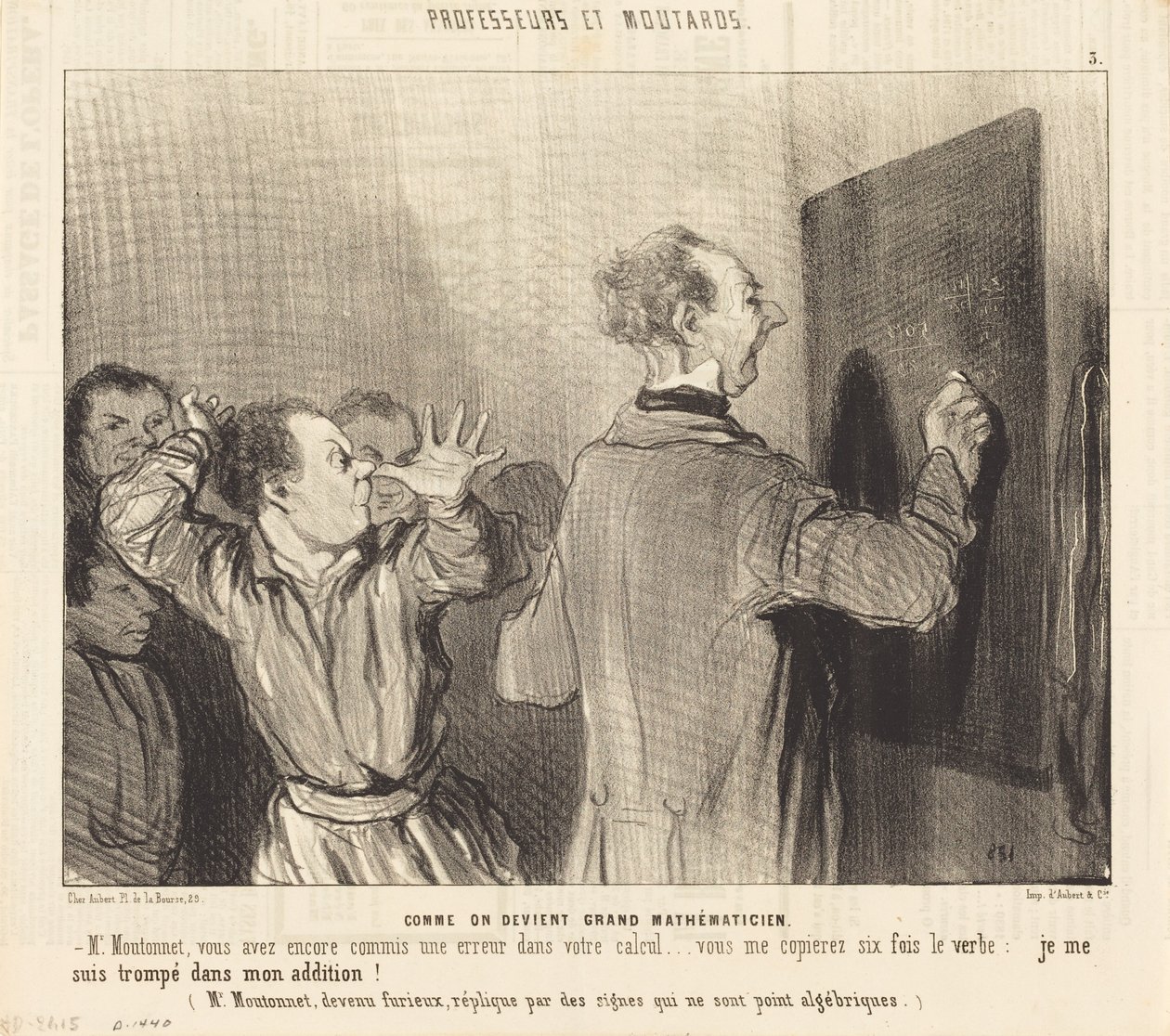 Hvordan man bliver en stor matematiker af Honoré Daumier