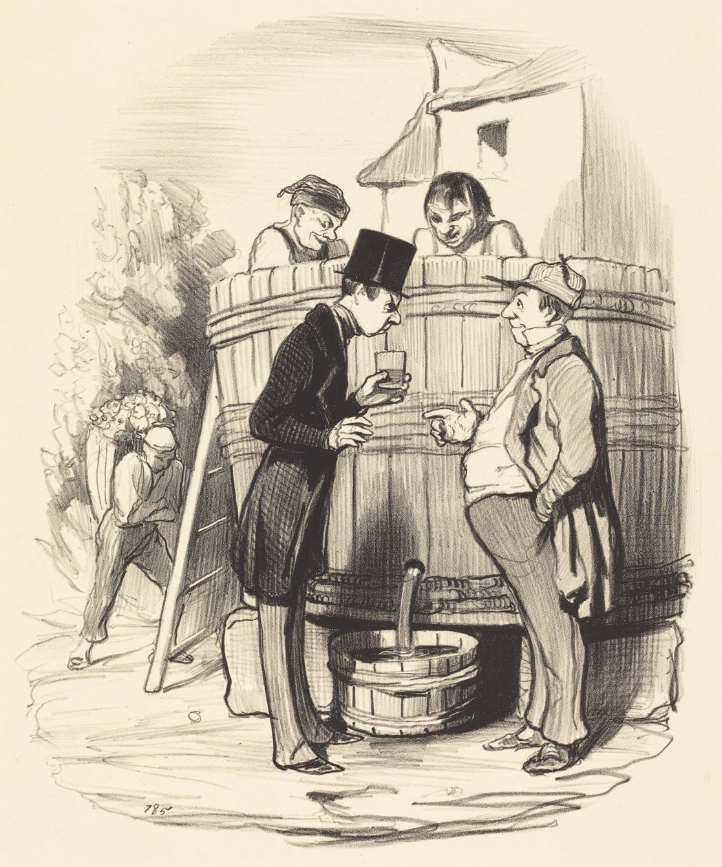 Hvad synes De om denne lille vin dér... af Honoré Daumier