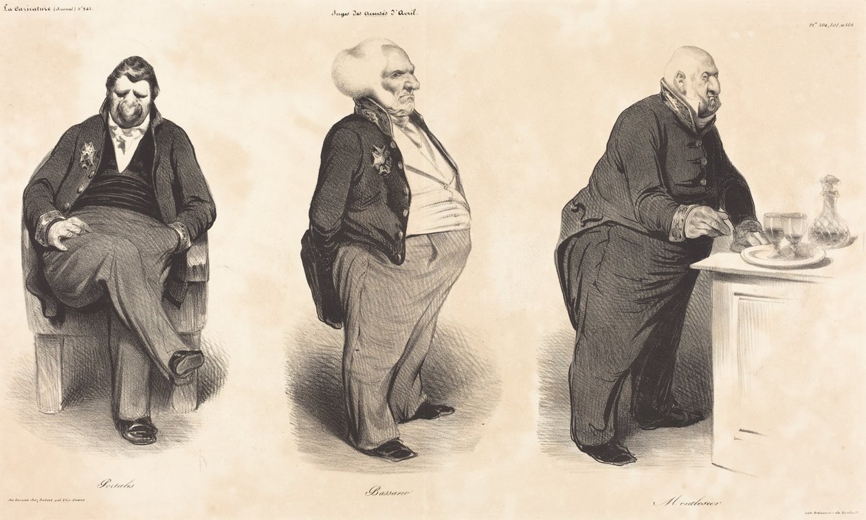 Grev Portalis - hertug af Bassano - grev de Montlosier af Honoré Daumier