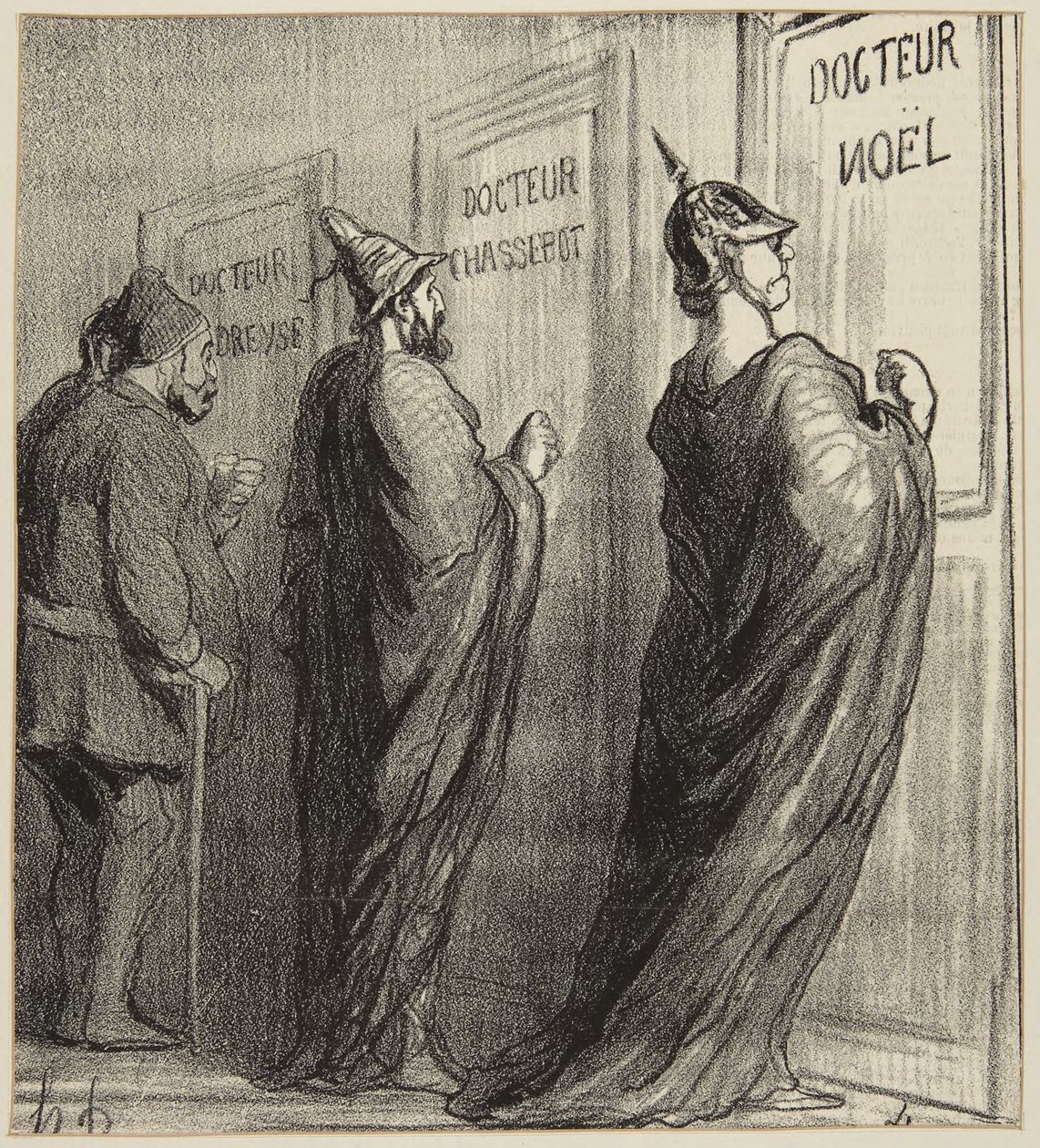 «Ikke gratis konsultationer» af Honoré Daumier